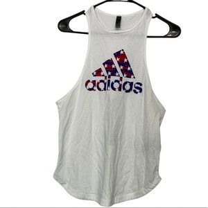 Adidas Womens Razorback American AAC Stars and Stripes Athletic Tank Top